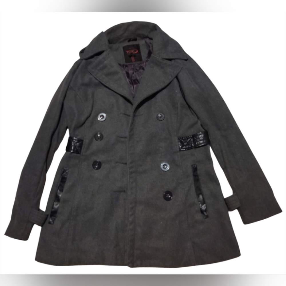 Yoki Outerwear Collection Gray Wool Coat Women's Size L